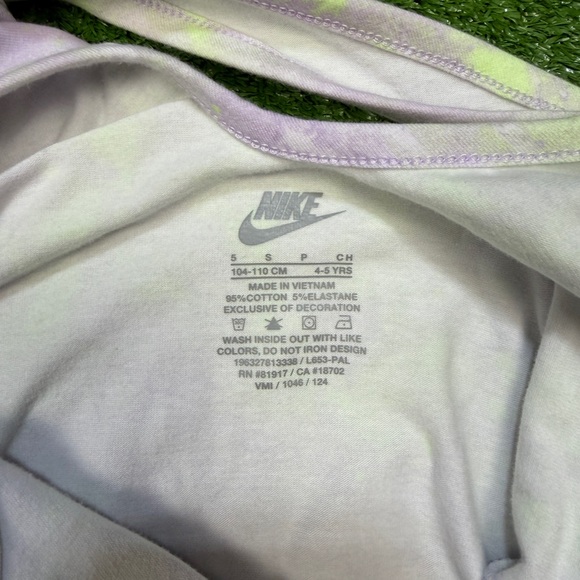 Nike Kids Pastel Tie-Dye Jumpsuit - Lavender and Lime - Picture 3 of 4
